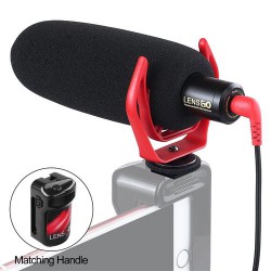 LensGo LYM DMM2 Micrófono de cañón direccional para cámaras de vídeo y smartphones