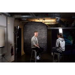 Lastolite Urban 1,5m x 2,1m Ladrillo blanco pintado / Ladrillo gris industrial