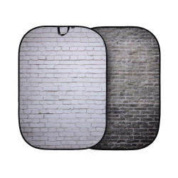 Lastolite Urban 1,5m x 2,1m Ladrillo blanco pintado / Ladrillo gris industrial